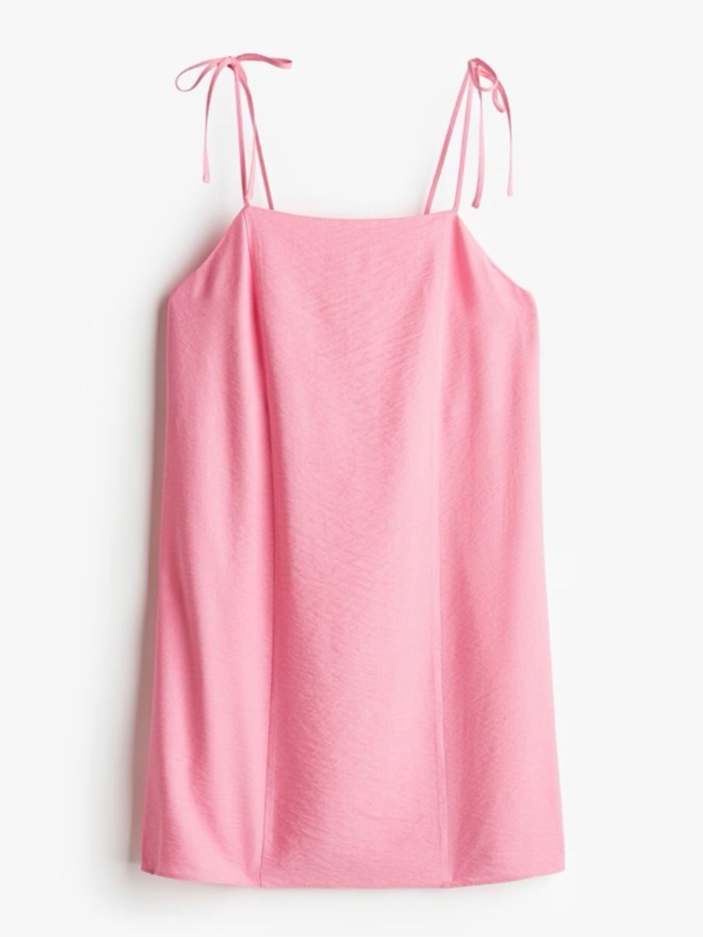 H&M Pink Mini Dress with Tie Straps